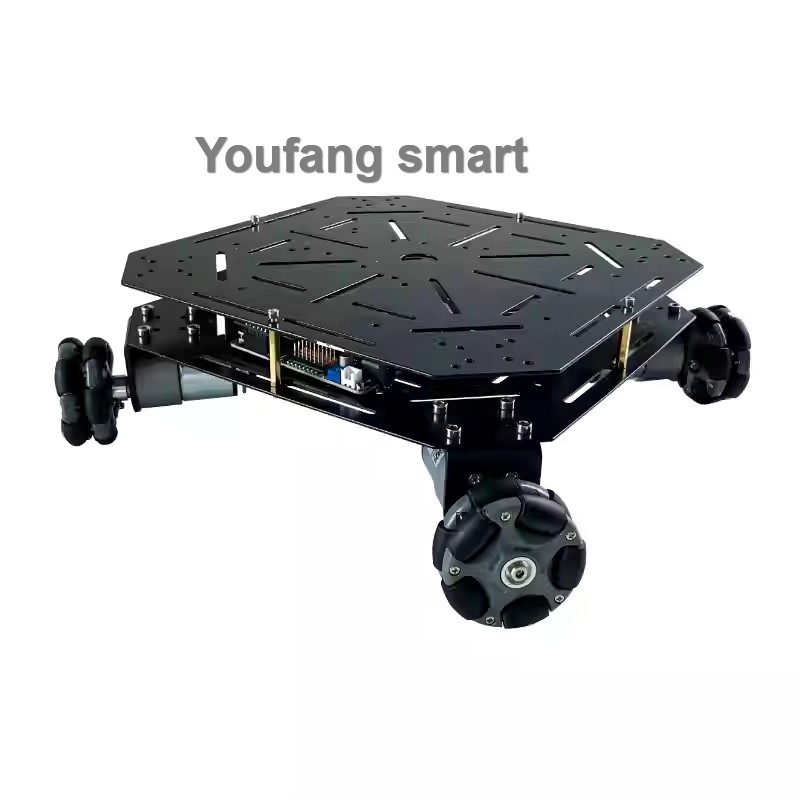 Ros Robot - ชุดโครงรถหุ่นยนต์ล้อออมนิ 4 ล้อ รองรับน้ำหนัก 5 กก.