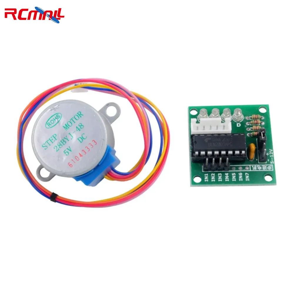Uln2003 Driver - มอเตอร์สเต็ปเปอร์แบบมีเกียร์ 28BYJ-48 4 เฟส ใช้ไฟ DC