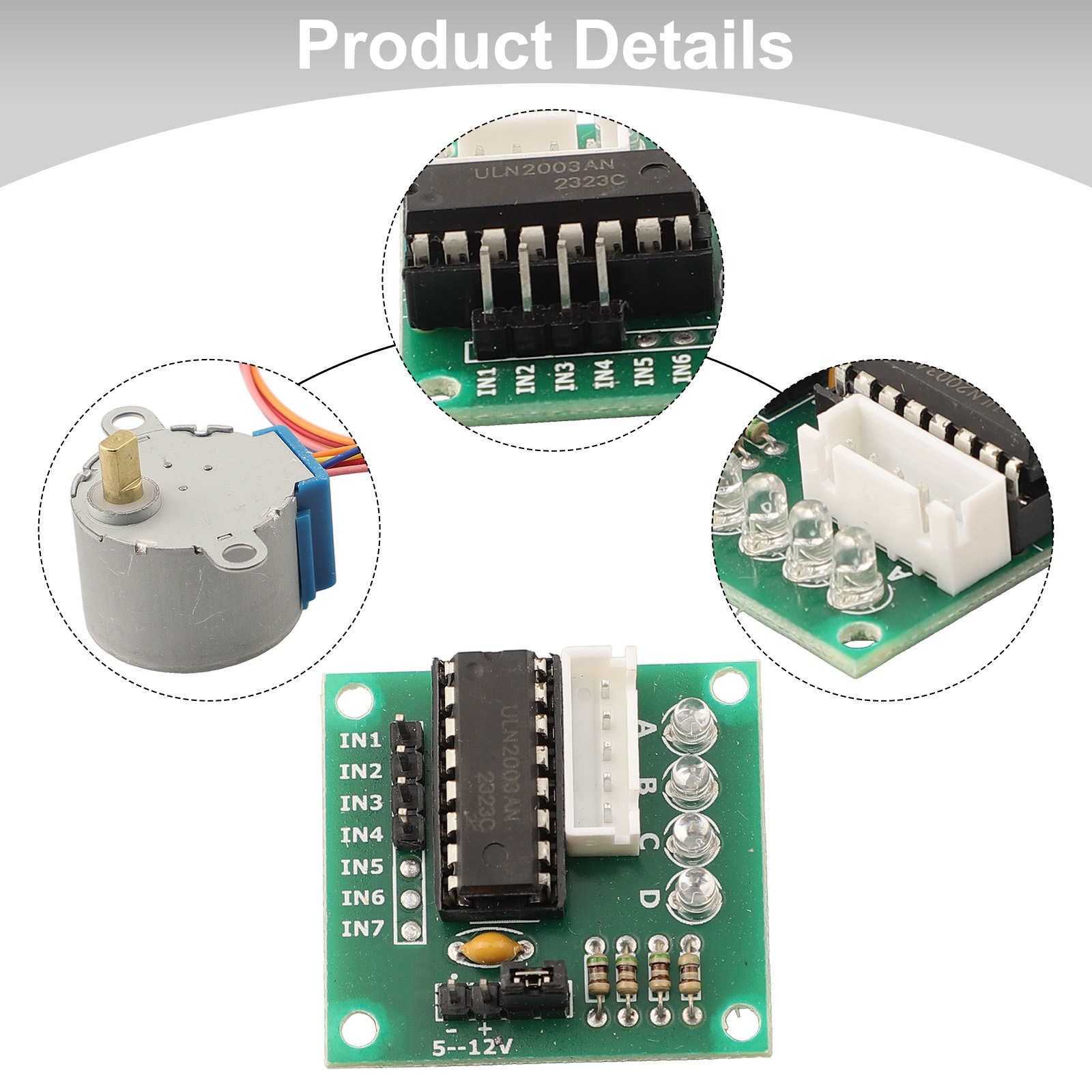 Uln2003 Driver - มอเตอร์สเต็ปเปอร์ 5V 4 เฟส รุ่น 28BYJ-48