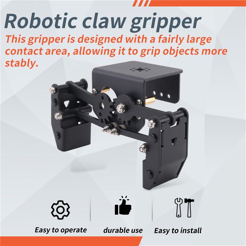 Robot Gripper Claw - ABBZ-Open Robot ชุดกริปเปอร์กรงเล็บขนาดใหญ่สำหรับหุ่นยนต์ ชุดอุปกรณ์ DIY หุ่นยนต์ที่สามารถตั้งโปรแกรมได้