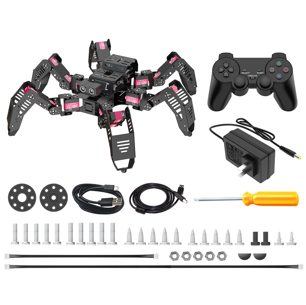 Robotics Kit - หุ่นยนต์แมงมุม Hiwonder Spiderbot แบบตั้งโปรแกรมได้ ควบคุมระยะไกล หุ่นยนต์แมงมุมหกขา