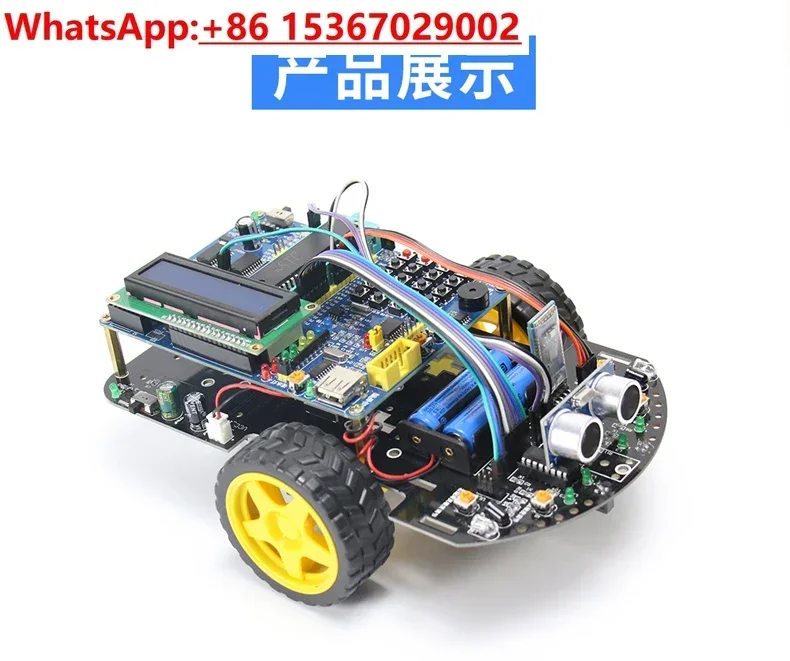 Robot Bluetooth Car - บอร์ดพัฒนาสมาร์ทคาร์ C51 MCU 51 ชุดติดตามสมาร์ทคาร์ เชื่อมต่อบลูทูธ