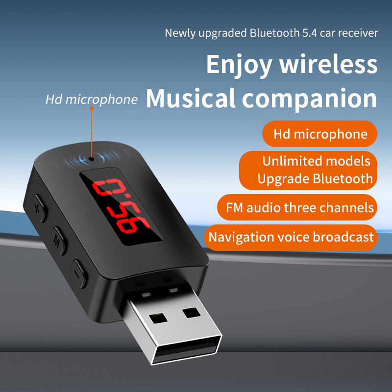 Robot Bluetooth Car - บลูทูธ 5.4 Mini USB พร้อมจอแสดงผล LED