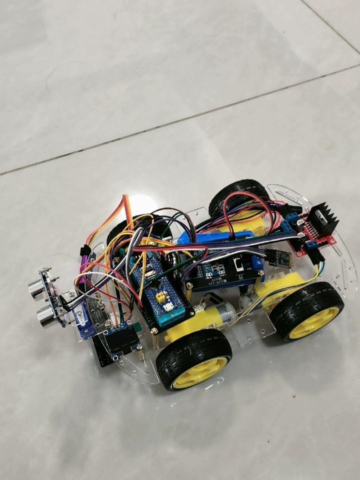 Robot Bluetooth Car - ชุดคิทรถหุ่นยนต์ขนาดเล็ก STM32 อัจฉริยะ พร้อมระบบติดตามและหลีกเลี่ยงสิ่งกีดขวาง บลูทูธ ไมโครคอมพิวเตอร์ชิปเดี่ยว