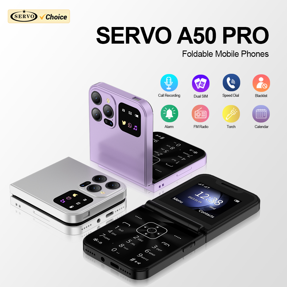 Servo Pan Tilt - SERVO A50 PRO พลิกโทรศัพท์มือถือ 2G GSM