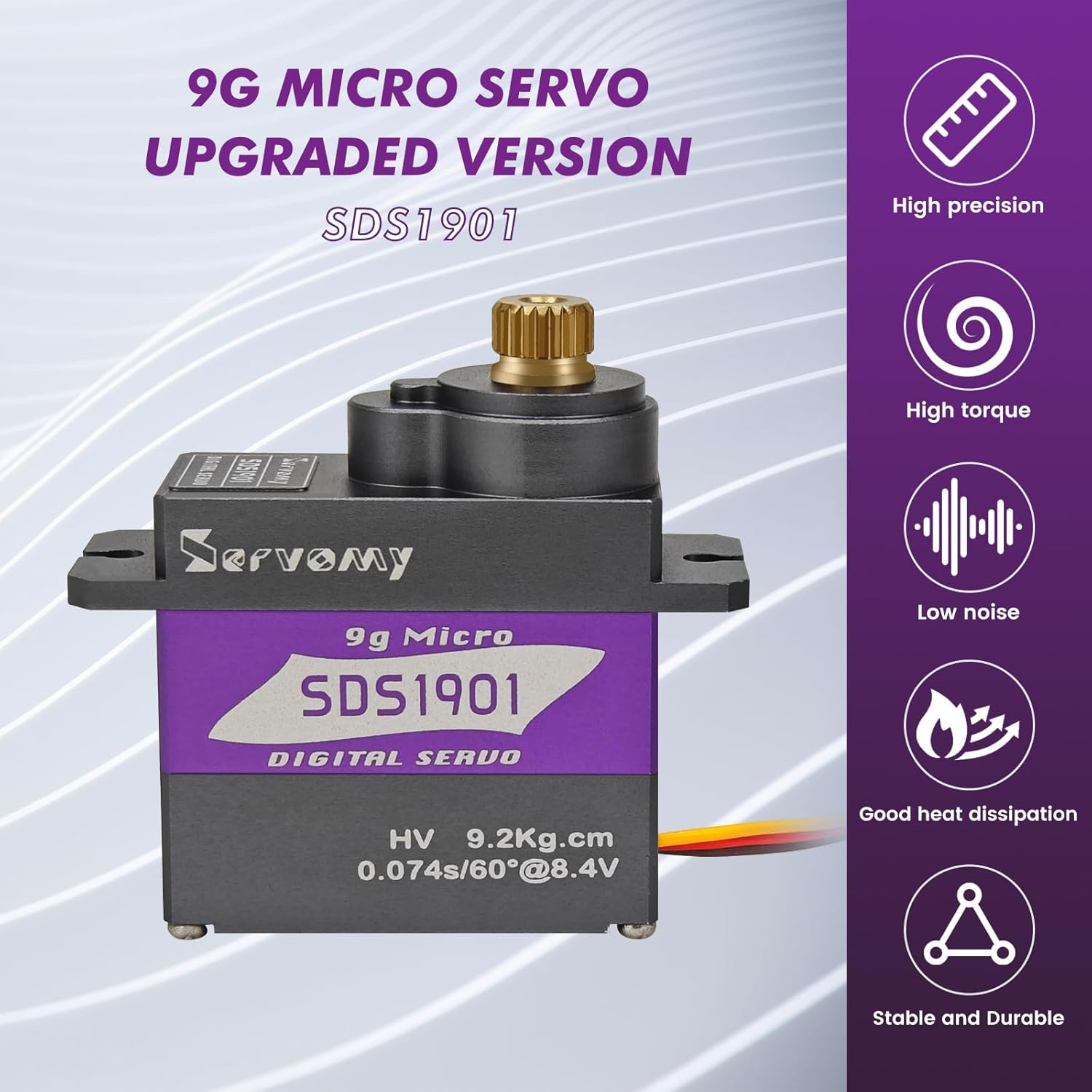 Micro Servo - เซอร์โวมี-SDS1901 ดิจิตอล 9G ไมโคร คอร์เลส เซอร์โว