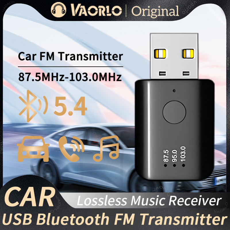 Robot Bluetooth Car - บลูทูธ 5.4 เครื่องส่งสัญญาณ FM พร้อมไมโครโฟนแฮนด์ฟรี USB