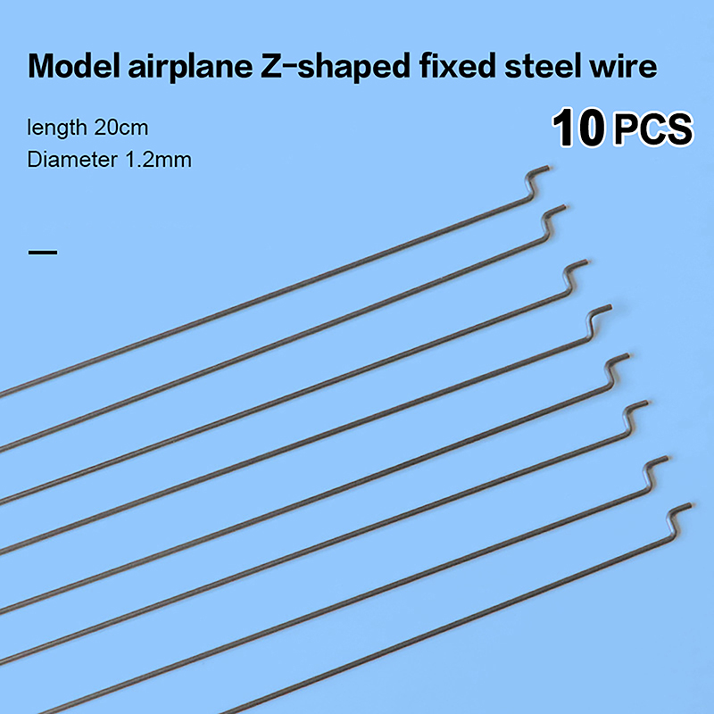 Servo Pan Tilt - 10 ชิ้น Z-Type ลวดเหล็กเซอร์โวดึงก้านเส้นผ่านศูนย์กลาง 1.2 มิลลิเมตรความยาว
