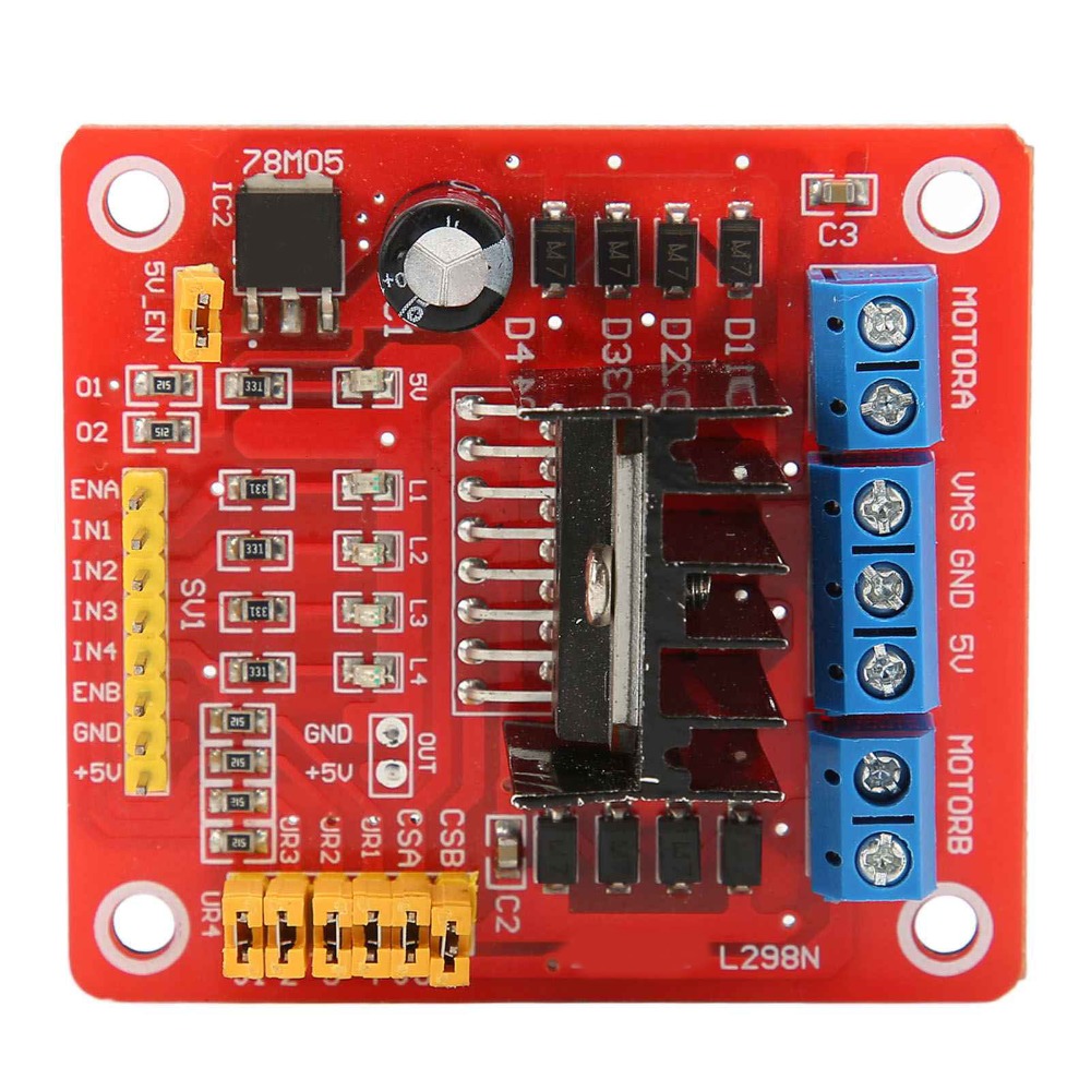 Motor Driver L298N - L298N โมดูลไดรเวอร์สเต็ปเปอร์มอเตอร์ 5V-35V 2A ไดรเวอร์มอเตอร์แบบ H
