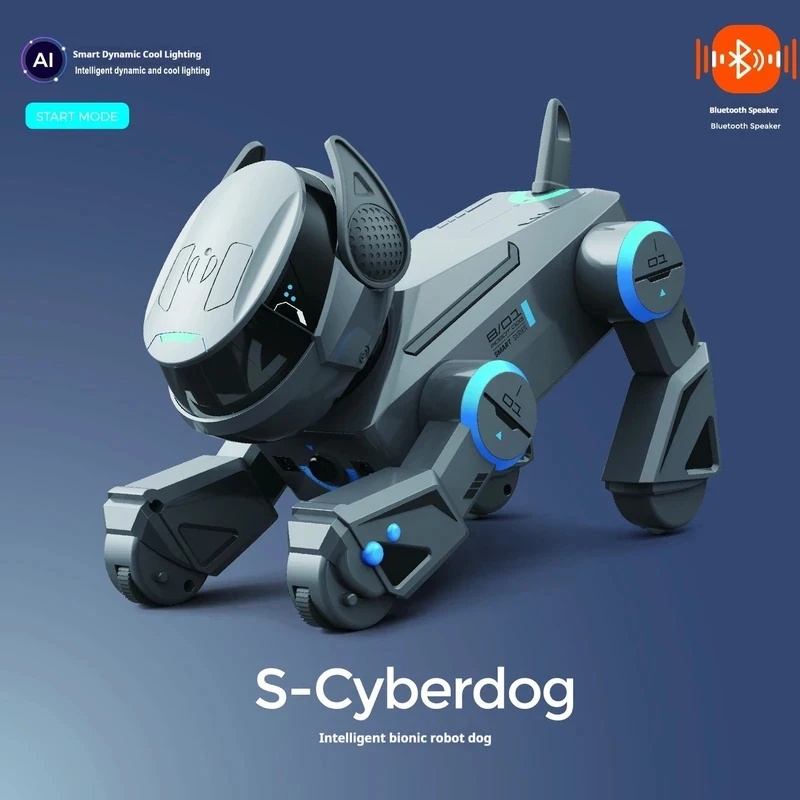 Robot Remote Control - หุ่นยนต์สุนัขอัจฉริยะ AI ควบคุมด้วยท่าทางและสัมผัส พร้อมลำโพงบลูทูธ ควบคุมเพลงได้ ไฟส่องสว่างสุดเท่