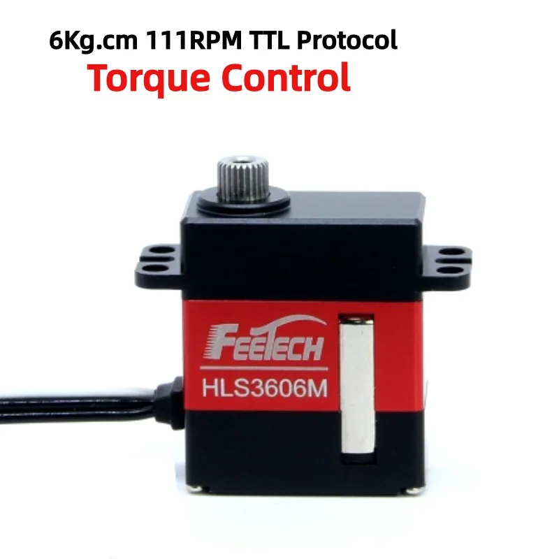 Micro Servo - 6Kg.ซม.ควบคุมแรงบิดอัพเกรดMicro Magnetic Encoderเพลาเดี่ยวServo HLS3606M 360 มุมSerial