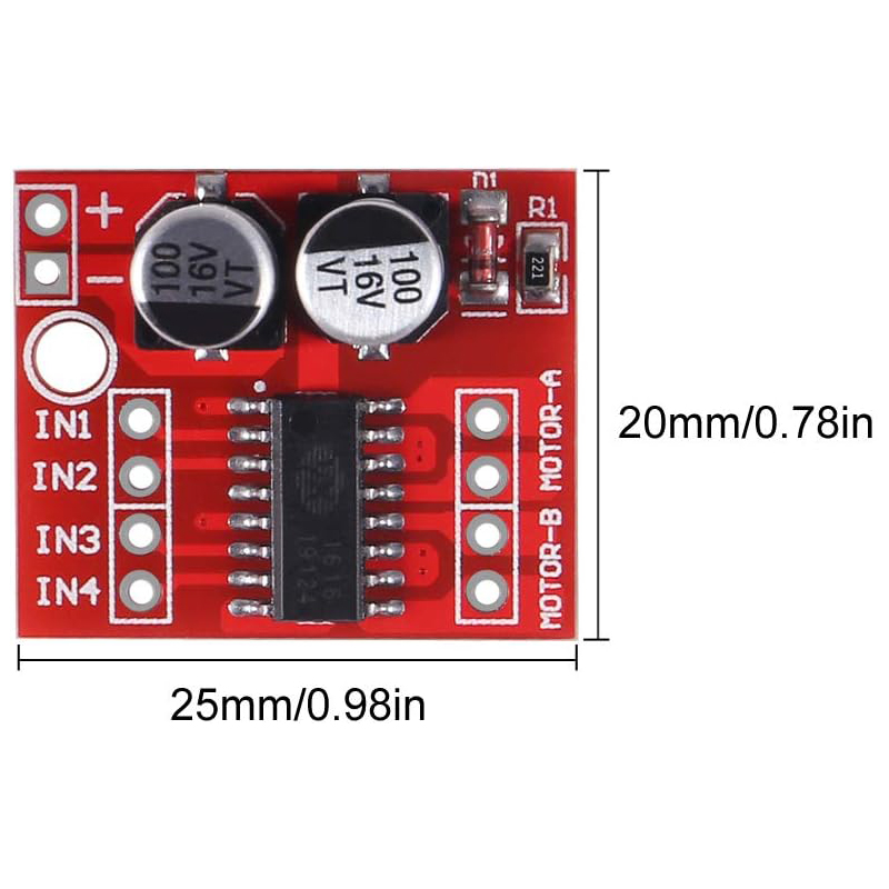 โมดูลควบคุมมอเตอร์ DC รุ่น MX1 - Motor Driver L298N บทวิจารณ์และราคา