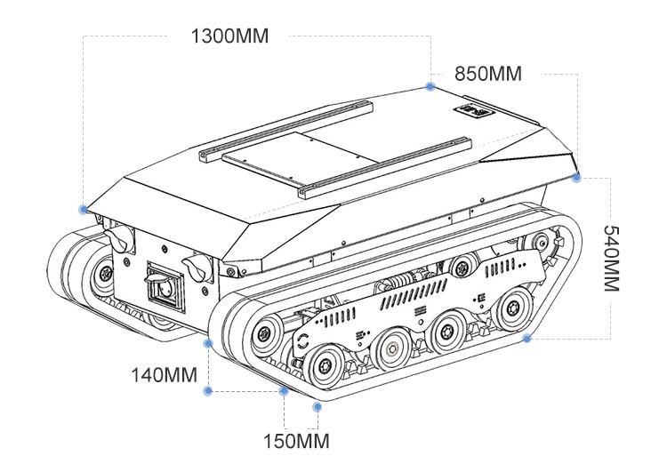 แชสซีรถบรรทุกดั๊มพ์แบบตีนตะขาบ - Tracked Robot Chassis บทวิจารณ์และราคา