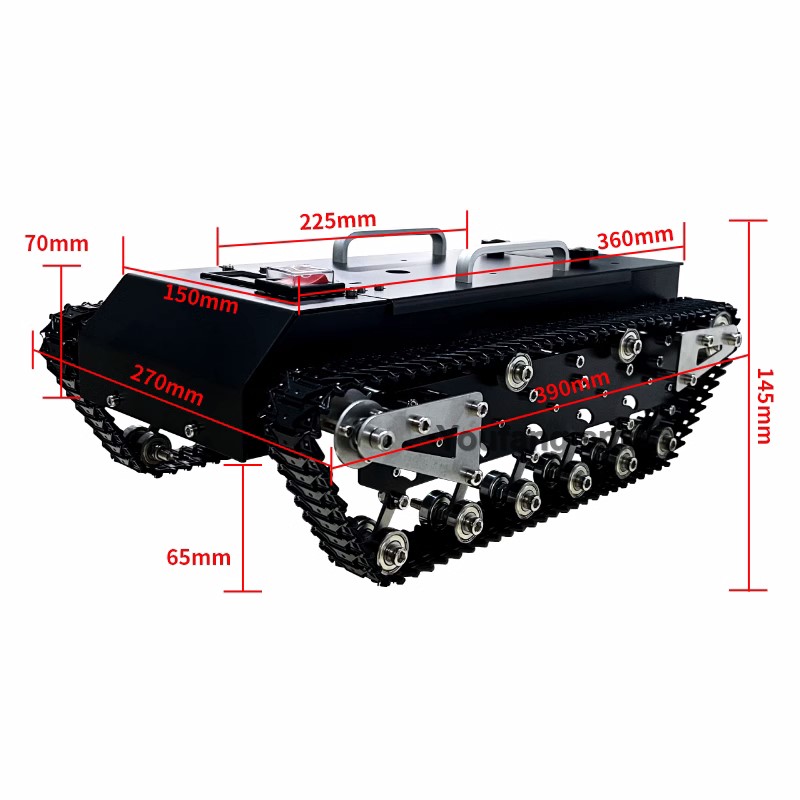 แชสซีรถถัง RC รับน้ำหนัก 30 กก - Tracked Robot Chassis บทวิจารณ์และราคา