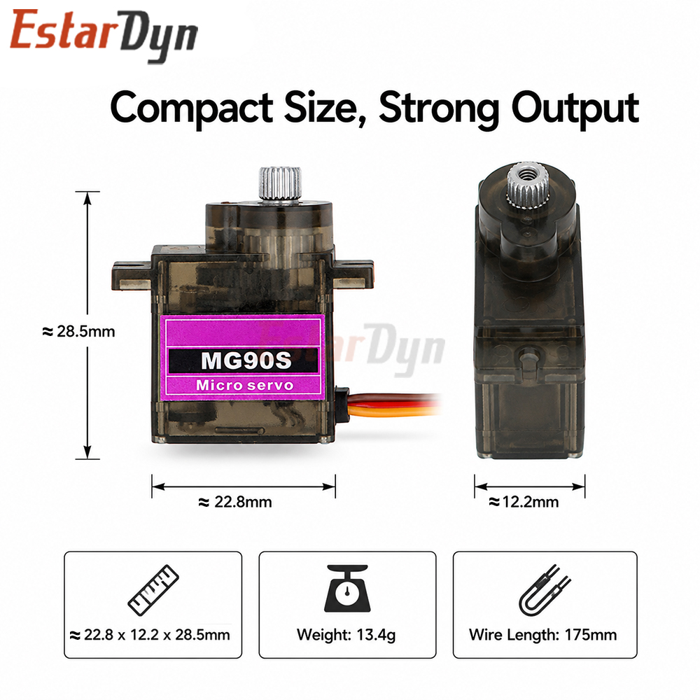 Estardyn MG90S เซอร์โวไมโครดิจ - Sg90 Servo บทวิจารณ์และราคา