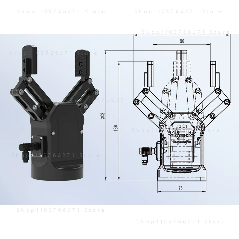 หุ่นยนต์ร่วมปฏิบัติงานพร้อมระบ - Robot Gripper Claw บทวิจารณ์และราคา
