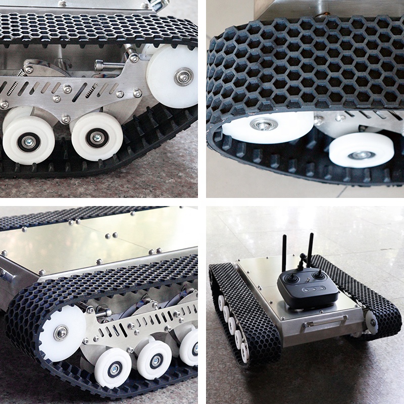 แพลตฟอร์มแชสซีหุ่นยนต์ตีนตะขาบ - Tracked Robot Chassis บทวิจารณ์และราคา