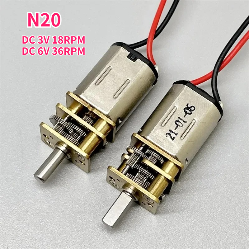 มอเตอร์เกียร์โลหะขนาดเล็ก N20  - Dc Motor บทวิจารณ์และราคา