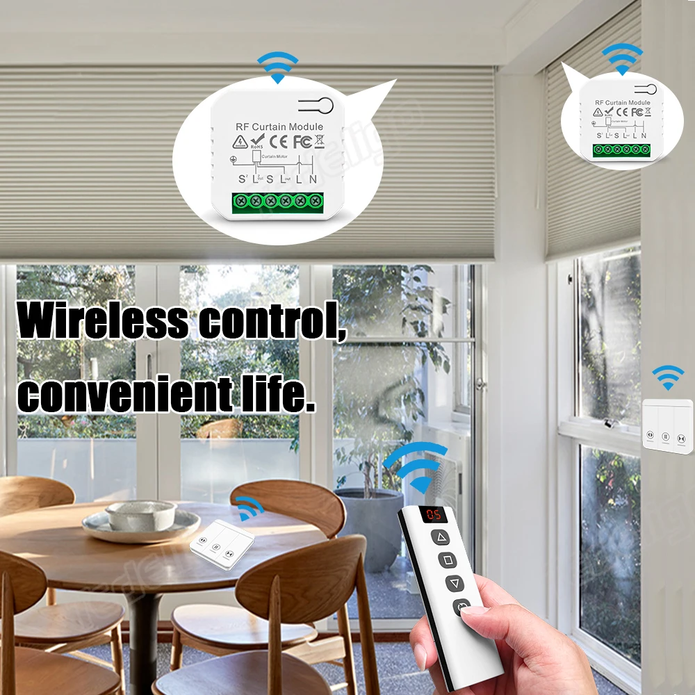 433 MHz RF สวิตช์ม่านโมดูล AC  - Motor Driver Module บทวิจารณ์และราคา