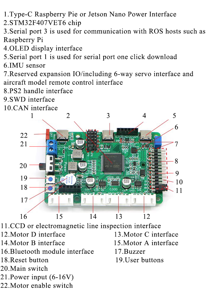 Stm32f407หุ่นยนต์บอร์ดคอนโทรล  - Ros Robot บทวิจารณ์และราคา