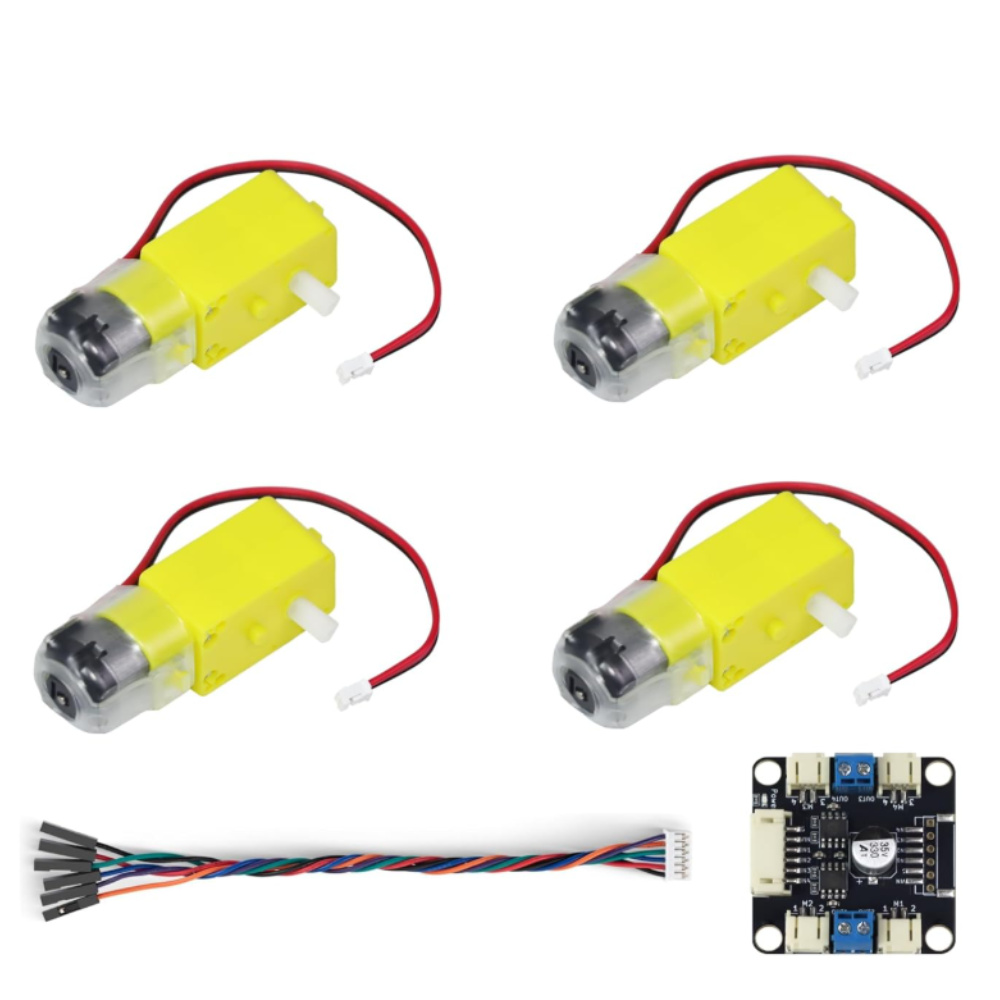 ชุดมอเตอร์ 4 TT และชุดไดรเวอร์ - Motor Driver L298N บทวิจารณ์และราคา
