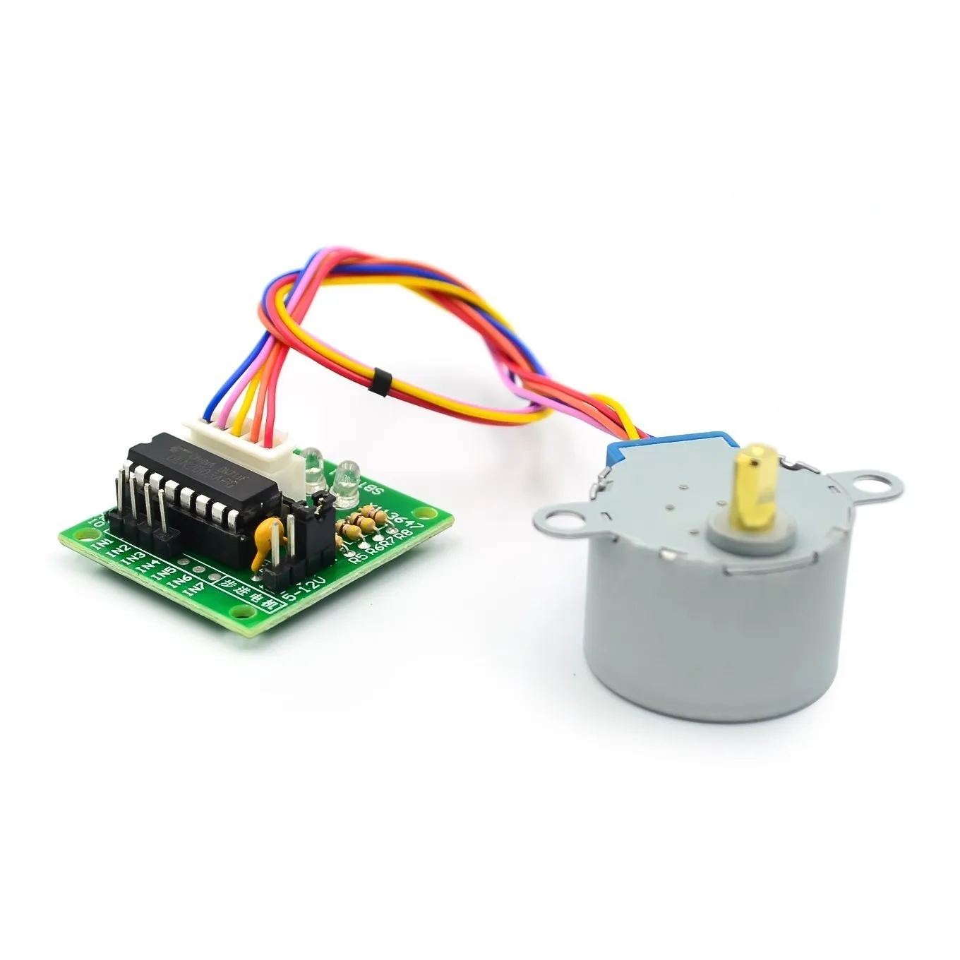 ชุดมอเตอร์สเต็ปเปอร์ 5V 28BYJ- - Uln2003 Driver บทวิจารณ์และราคา