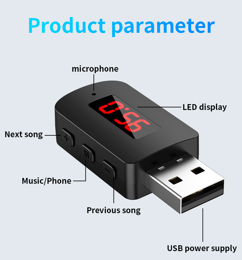 บลูทูธ 5.4 Mini USB พร้อมจอแสด - Robot Bluetooth Car บทวิจารณ์และราคา