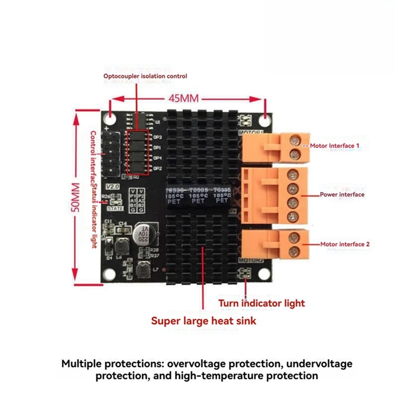 โมดูลขับมอเตอร์แบบมีแปรงถ่าน A - Motor Driver L298N บทวิจารณ์และราคา