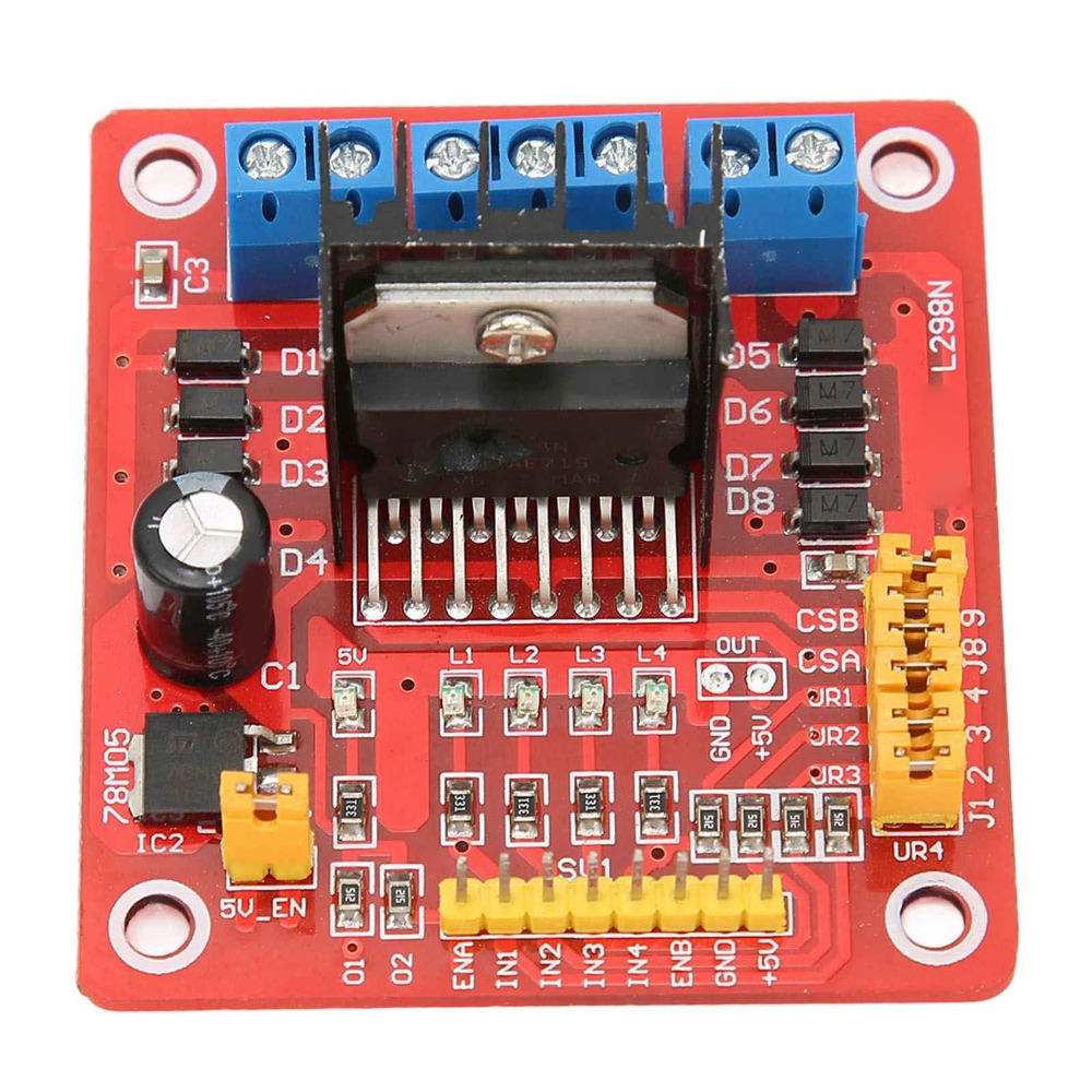 โมดูลควบคุมมอเตอร์สเต็ปเปอร์ L - Motor Driver L298N บทวิจารณ์และราคา