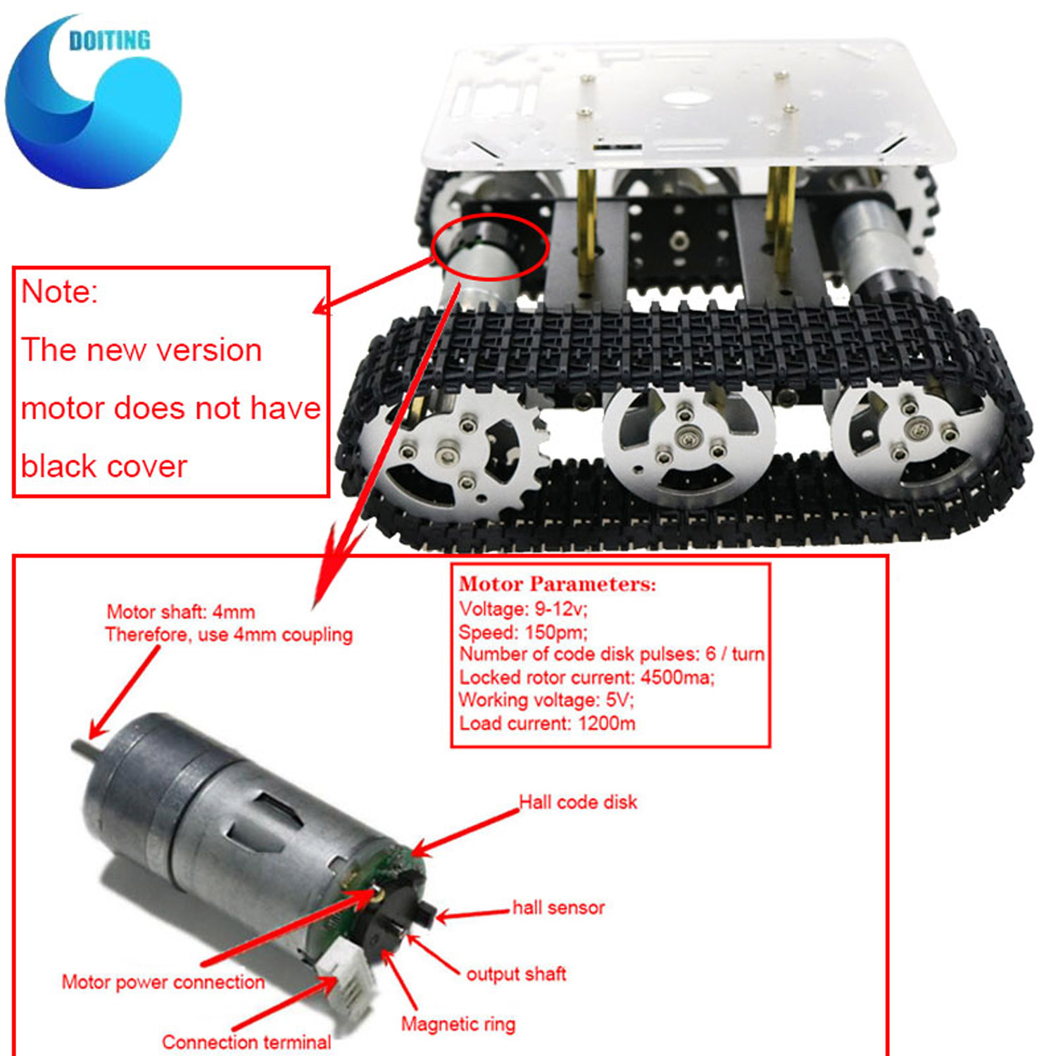 RC หุ่นยนต์โลหะถังรถแชสซี mini - Tracked Robot Chassis บทวิจารณ์และราคา