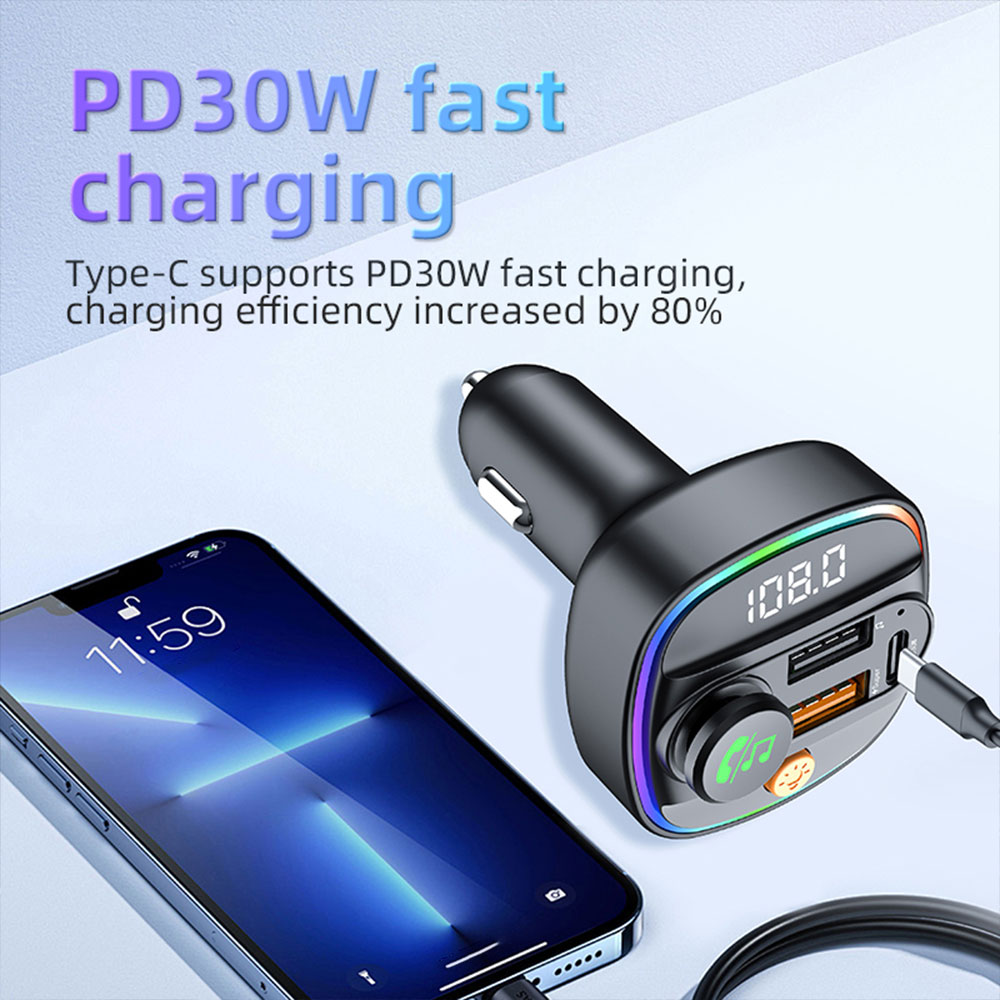 บลูทูธ 5.4 เครื่องส่งสัญญาณ FM - Robot Bluetooth Car บทวิจารณ์และราคา