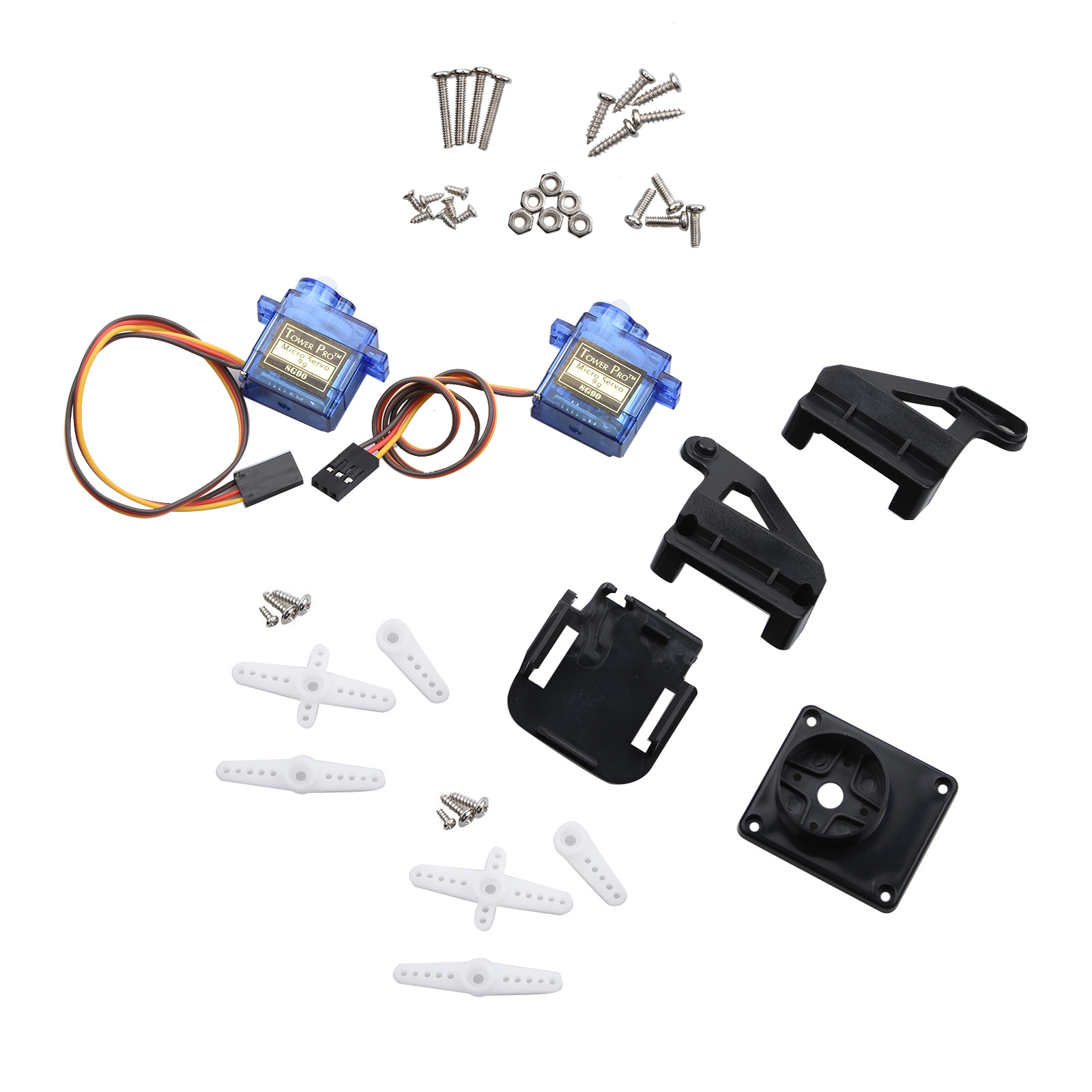 โครงแพลตฟอร์มกิมบอลเซอร์โวแบบส - Servo Kit บทวิจารณ์และราคา