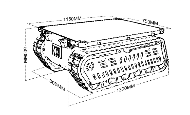 แพลตฟอร์มหุ่นยนต์ติดตั้งแชสซีร - Tracked Robot Chassis บทวิจารณ์และราคา