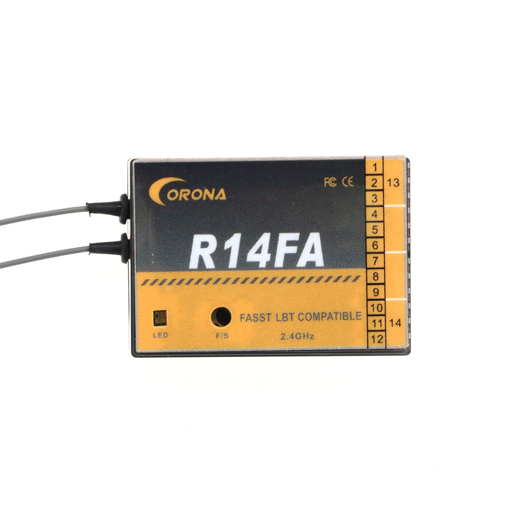 ตัวรับสัญญาณรุ่น Corona R14FA  - Micro Servo บทวิจารณ์และราคา