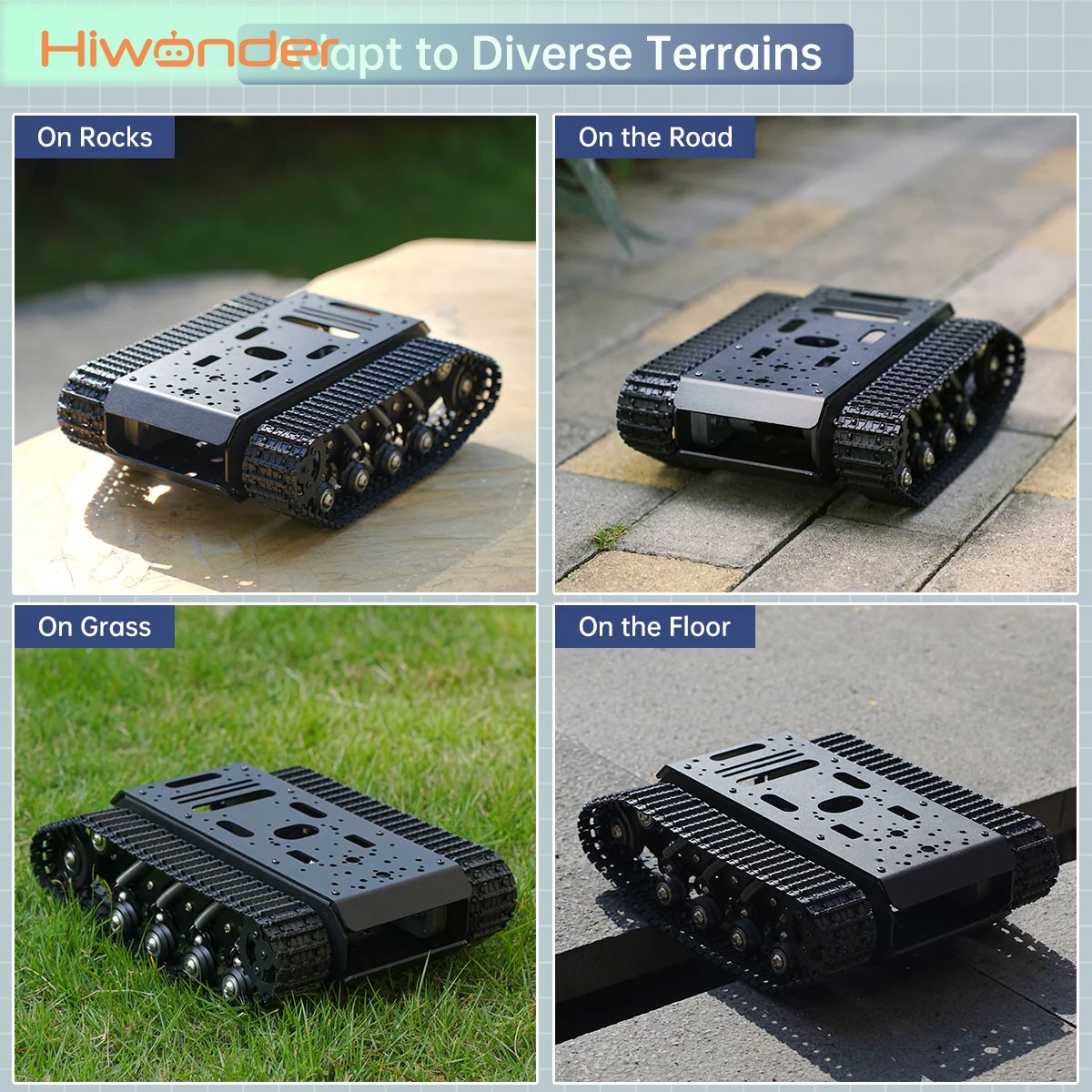 แชสซีหุ่นยนต์รถถังตีนตะขาบ Hiw - Tracked Robot Chassis บทวิจารณ์และราคา