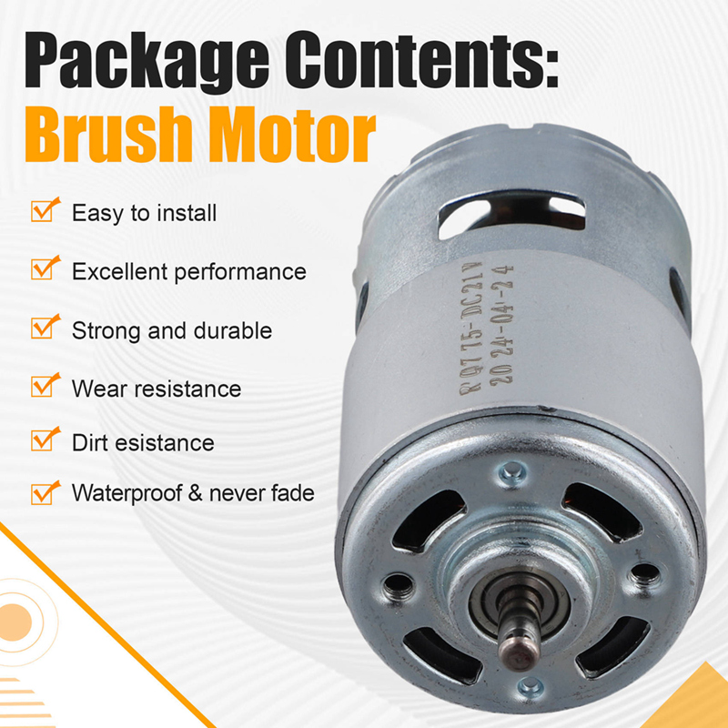 775 DC 21V มอเตอร์แปรงขนาดเล็ก - Dc Motor บทวิจารณ์และราคา